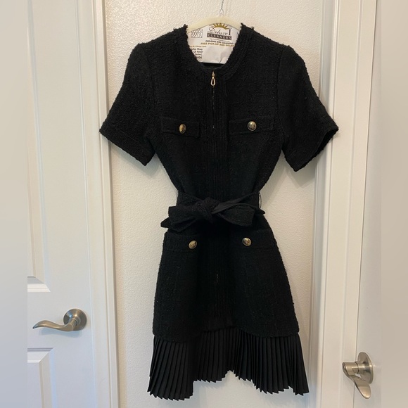 Sandro Joann boucle tweed dress size 36 - Picture 6 of 11
